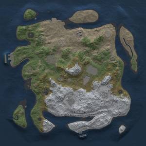 Thumbnail Rust Map: Procedural Map, Size: 3500, Seed: 641142606, 15 Monuments