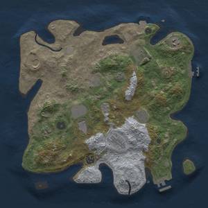 Thumbnail Rust Map: Procedural Map, Size: 3500, Seed: 1784285335, 18 Monuments