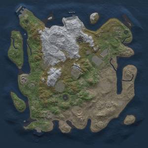 Thumbnail Rust Map: Procedural Map, Size: 3700, Seed: 1099452929, 17 Monuments