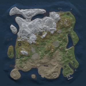 Thumbnail Rust Map: Procedural Map, Size: 3500, Seed: 1455179789, 16 Monuments