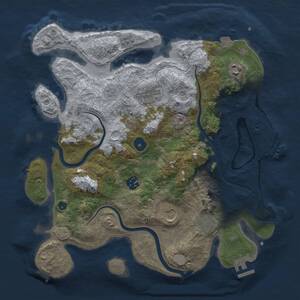 Thumbnail Rust Map: Procedural Map, Size: 3500, Seed: 1455179789, 12 Monuments