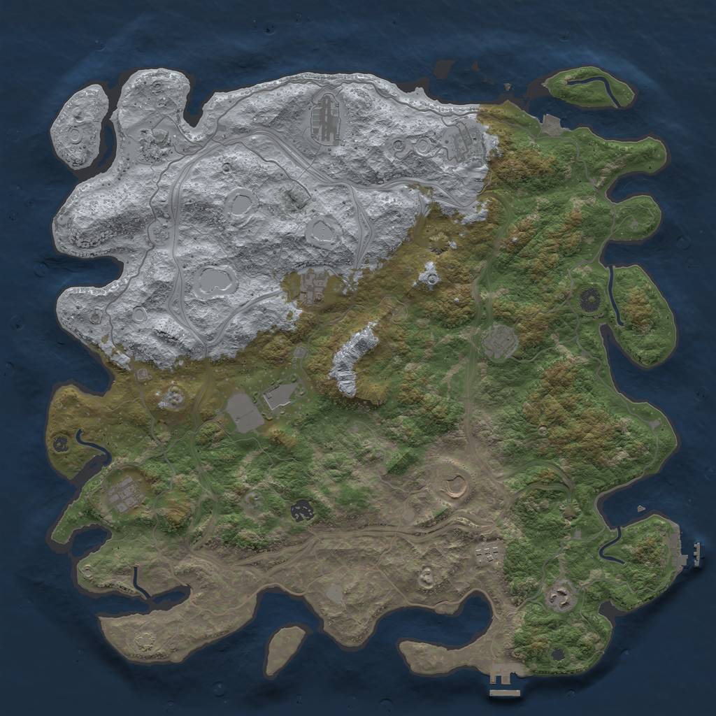 Rust Map: Procedural Map, Size: 4750, Seed: 523, 19 Monuments