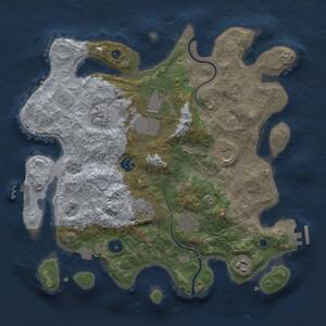 Thumbnail Rust Map: Procedural Map, Size: 3500, Seed: 155285806, 14 Monuments