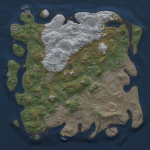 Thumbnail Rust Map: Procedural Map, Size: 4500, Seed: 2049708329, 19 Monuments