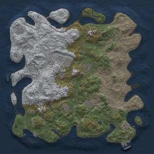 Thumbnail Rust Map: Procedural Map, Size: 4500, Seed: 1260281084, 19 Monuments