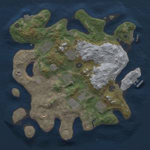 Thumbnail Rust Map: Procedural Map, Size: 3500, Seed: 261564451, 17 Monuments