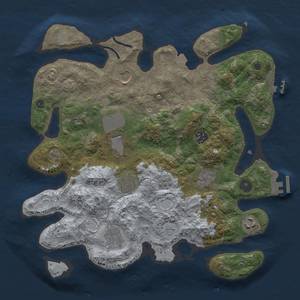 Thumbnail Rust Map: Procedural Map, Size: 3500, Seed: 538, 16 Monuments