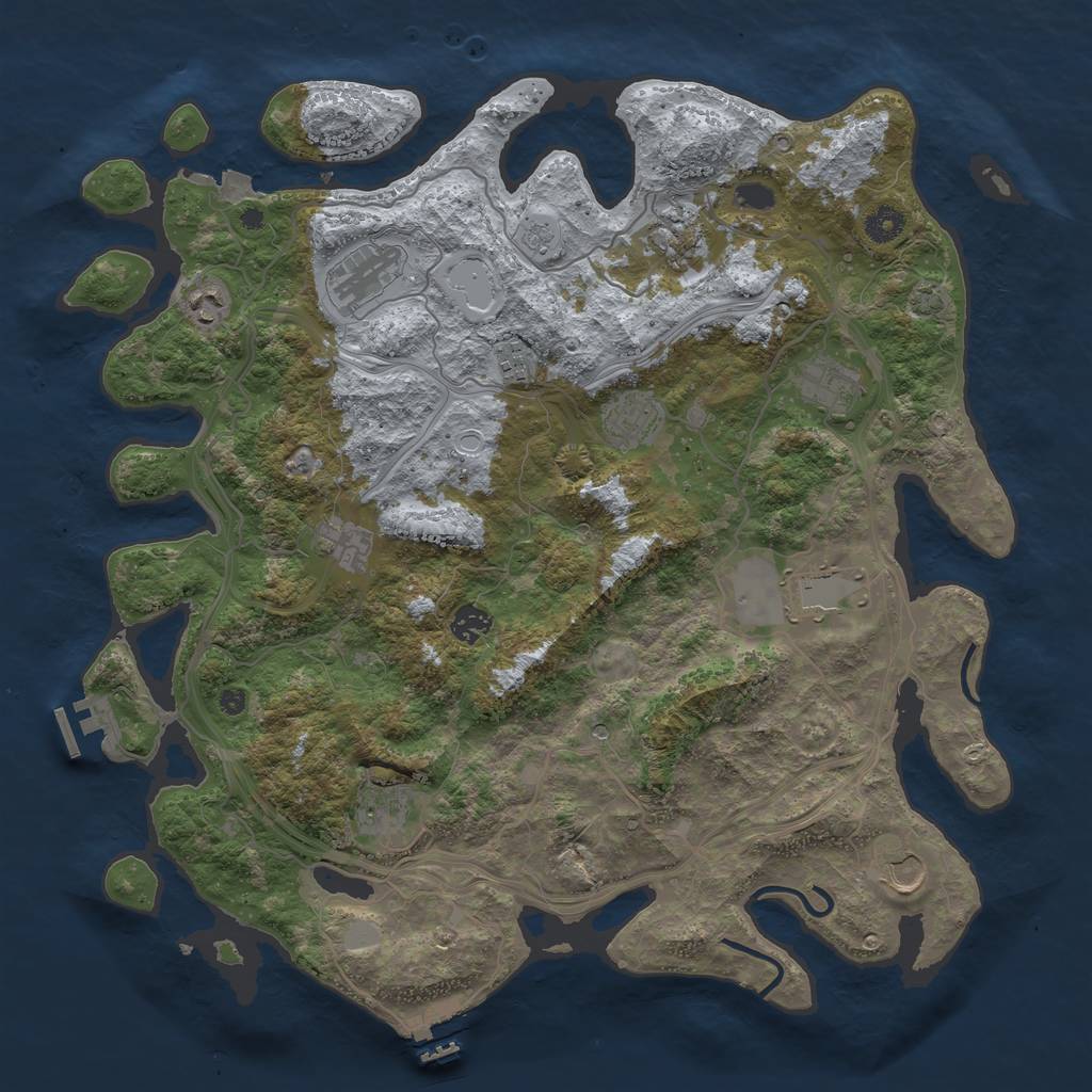 Rust Map: Procedural Map, Size: 4250, Seed: 98637712, 19 Monuments