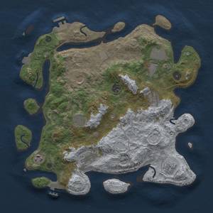 Thumbnail Rust Map: Procedural Map, Size: 3700, Seed: 2049332166, 16 Monuments