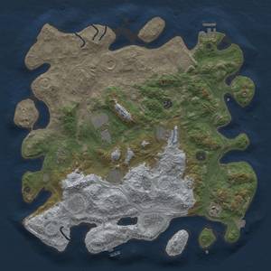 Thumbnail Rust Map: Procedural Map, Size: 4250, Seed: 121133014, 19 Monuments