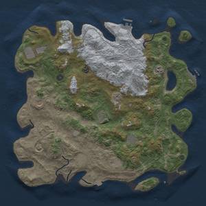 Thumbnail Rust Map: Procedural Map, Size: 4500, Seed: 575455945, 19 Monuments