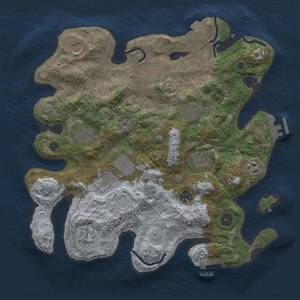 Thumbnail Rust Map: Procedural Map, Size: 3600, Seed: 12122, 18 Monuments