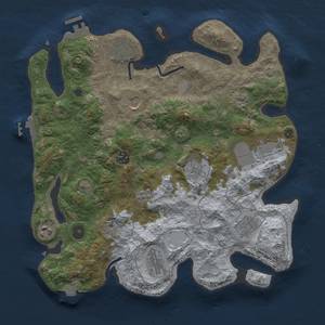 Thumbnail Rust Map: Procedural Map, Size: 3600, Seed: 8600, 18 Monuments