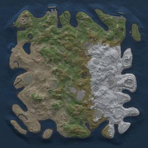 Thumbnail Rust Map: Procedural Map, Size: 4000, Seed: 336196273, 19 Monuments