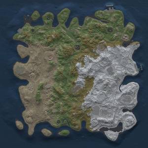 Thumbnail Rust Map: Procedural Map, Size: 4250, Seed: 891543766, 19 Monuments