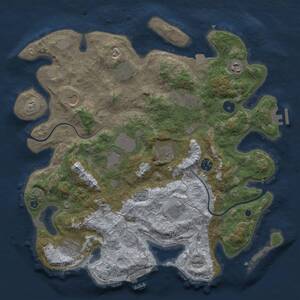 Thumbnail Rust Map: Procedural Map, Size: 3850, Seed: 2135657657, 16 Monuments