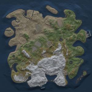 Thumbnail Rust Map: Procedural Map, Size: 3850, Seed: 2135657657, 19 Monuments