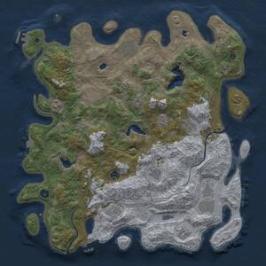 Thumbnail Rust Map: Procedural Map, Size: 4500, Seed: 969157737, 16 Monuments