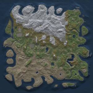 Thumbnail Rust Map: Procedural Map, Size: 4750, Seed: 599262531, 16 Monuments