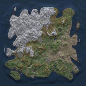 Thumbnail Rust Map: Procedural Map, Size: 4000, Seed: 1376369672, 17 Monuments