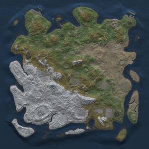 Thumbnail Rust Map: Procedural Map, Size: 4250, Seed: 1277709284, 19 Monuments