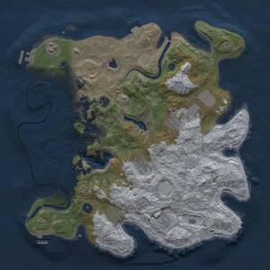 Thumbnail Rust Map: Procedural Map, Size: 4000, Seed: 358055072, 16 Monuments