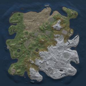 Thumbnail Rust Map: Procedural Map, Size: 4000, Seed: 358055072, 17 Monuments