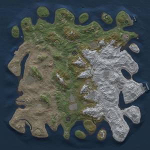 Thumbnail Rust Map: Procedural Map, Size: 4500, Seed: 111033921, 18 Monuments