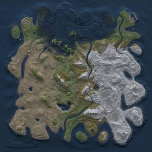 Thumbnail Rust Map: Procedural Map, Size: 4500, Seed: 111033921, 17 Monuments