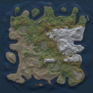 Thumbnail Rust Map: Procedural Map, Size: 4000, Seed: 527200853, 18 Monuments