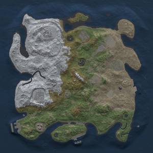 Thumbnail Rust Map: Procedural Map, Size: 3500, Seed: 890832401, 16 Monuments