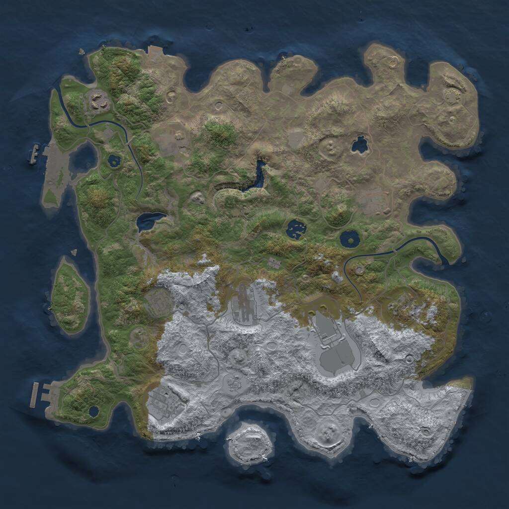 Rust Map: Procedural Map, Size: 4000, Seed: 478584450, 15 Monuments