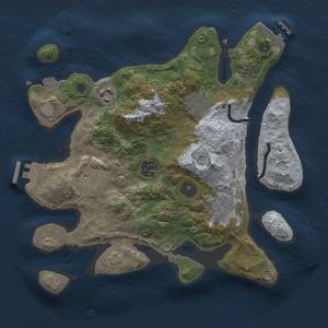 Thumbnail Rust Map: Procedural Map, Size: 3000, Seed: 895511545, 12 Monuments