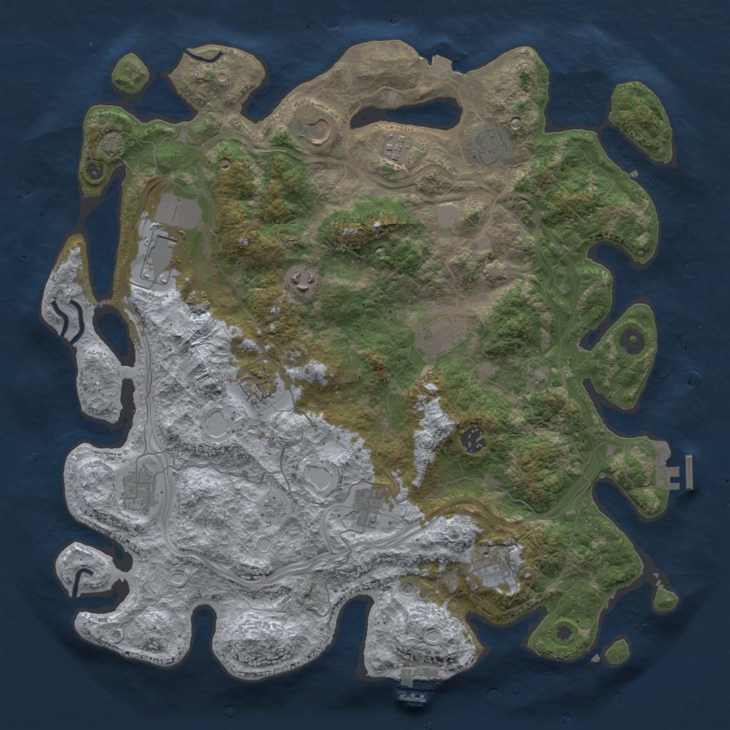 Rust Map: Procedural Map, Size: 4250, Seed: 2456359, 19 Monuments