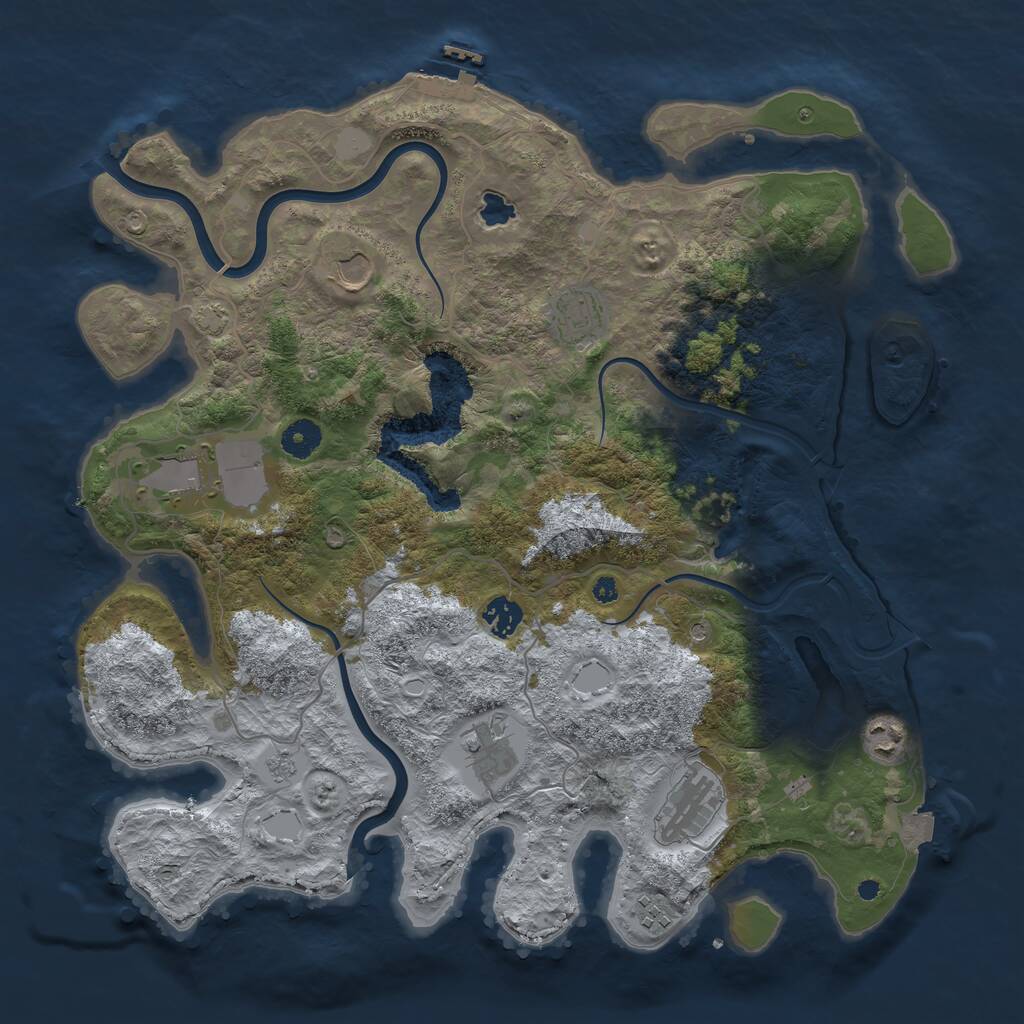 Rust Map: Procedural Map, Size: 4000, Seed: 2016067065, 15 Monuments