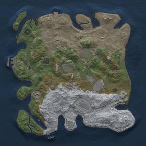 Thumbnail Rust Map: Procedural Map, Size: 3600, Seed: 19924, 17 Monuments