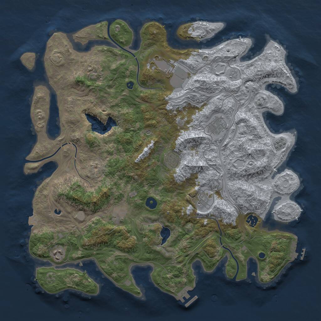 Rust Map: Procedural Map, Size: 4250, Seed: 2787657, 15 Monuments