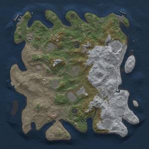 Thumbnail Rust Map: Procedural Map, Size: 4000, Seed: 1719673324, 19 Monuments