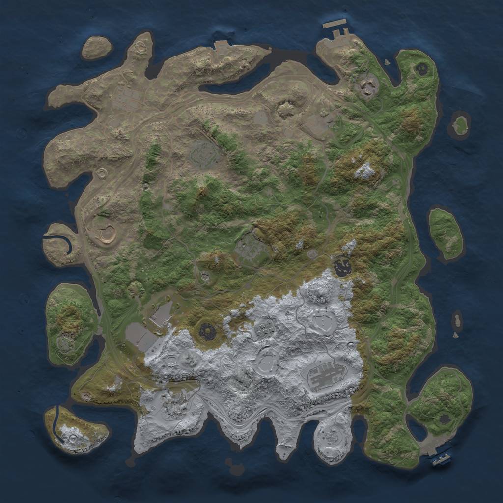 Rust Map: Procedural Map, Size: 4250, Seed: 476228, 19 Monuments