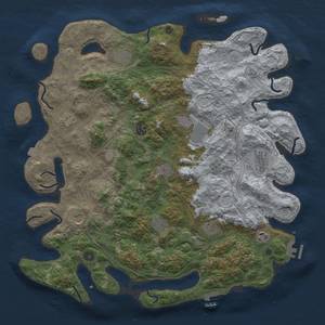 Thumbnail Rust Map: Procedural Map, Size: 4500, Seed: 207207, 19 Monuments