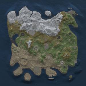 Thumbnail Rust Map: Procedural Map, Size: 3500, Seed: 515156278, 17 Monuments