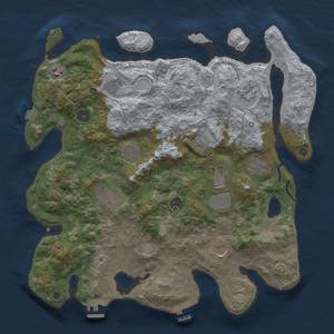 Thumbnail Rust Map: Procedural Map, Size: 4000, Seed: 2005703322, 19 Monuments