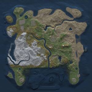 Thumbnail Rust Map: Procedural Map, Size: 4000, Seed: 570766973, 16 Monuments
