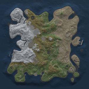 Thumbnail Rust Map: Procedural Map, Size: 3500, Seed: 2002090489, 16 Monuments