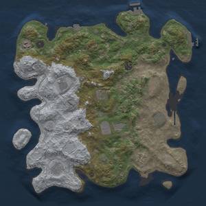 Thumbnail Rust Map: Procedural Map, Size: 4000, Seed: 2133902227, 18 Monuments