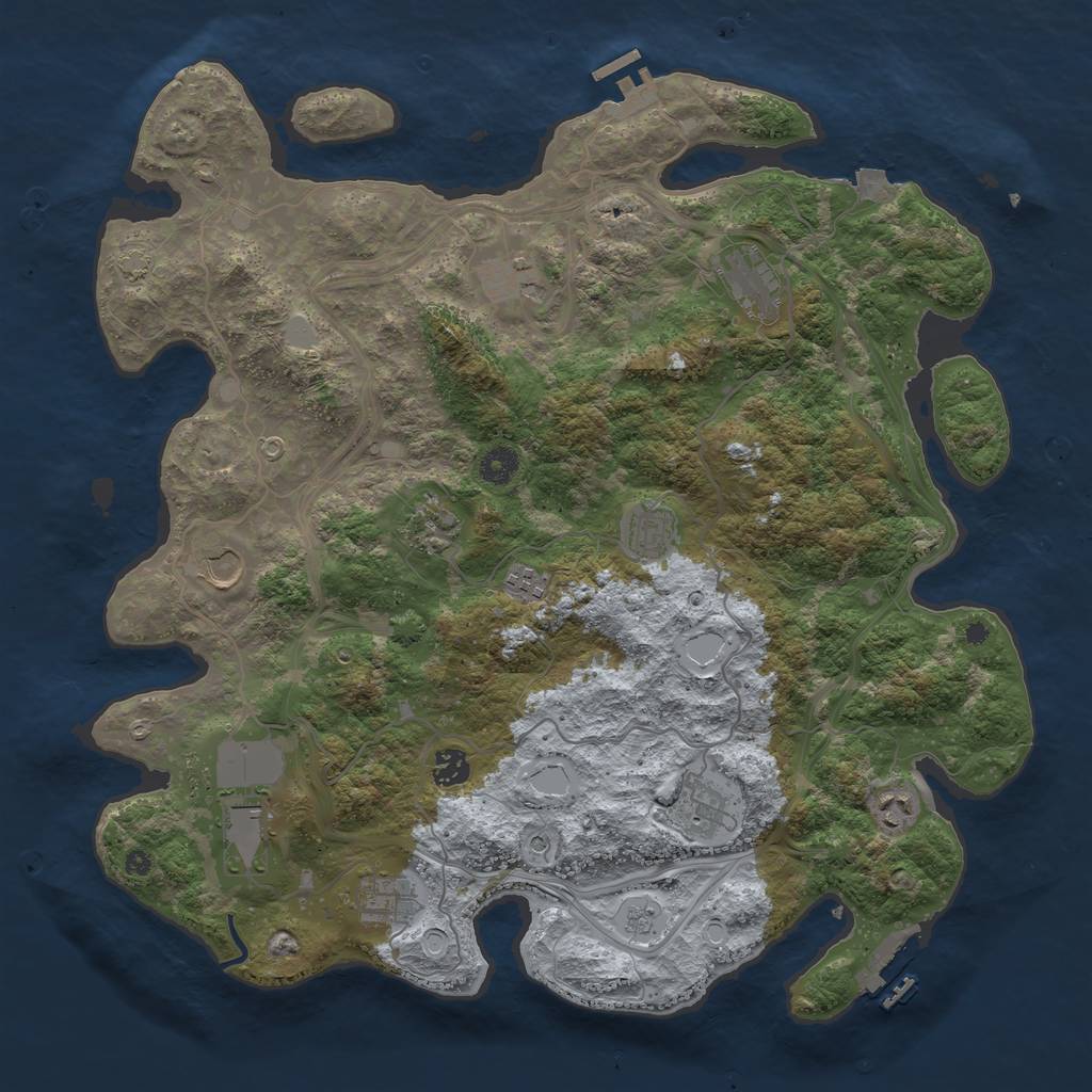 Rust Map: Procedural Map, Size: 4250, Seed: 1188005230, 19 Monuments