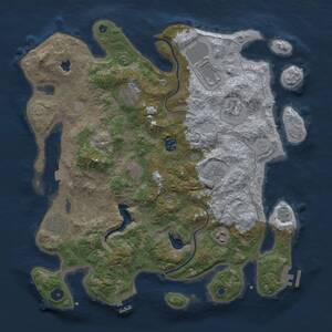 Thumbnail Rust Map: Procedural Map, Size: 4000, Seed: 352700584, 15 Monuments
