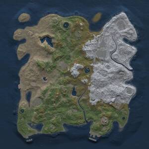 Thumbnail Rust Map: Procedural Map, Size: 4000, Seed: 261697198, 15 Monuments