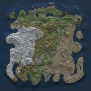 Thumbnail Rust Map: Procedural Map, Size: 3750, Seed: 460948, 17 Monuments