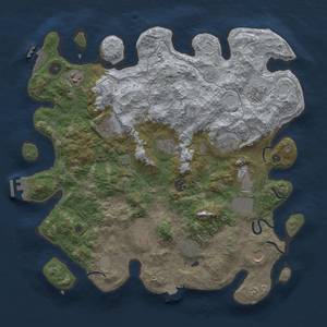 Thumbnail Rust Map: Procedural Map, Size: 4000, Seed: 488822903, 19 Monuments